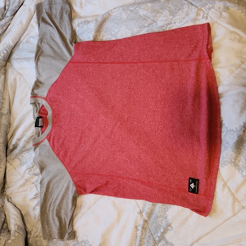 LRG Lifted Research Group Speckle T Shirt Vintage Y2K Red And Grey